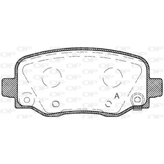 Jeu de 4 plaquettes de frein arrière OPEN PARTS [BPA1578.04]
