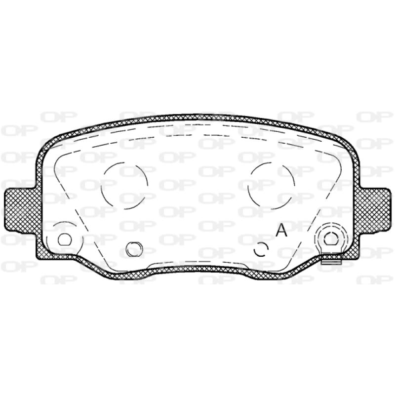 Jeu de 4 plaquettes de frein arrière OPEN PARTS BPA1578.04 - Visuel 1