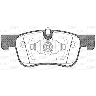 Jeu de 4 plaquettes de frein avant OPEN PARTS OEM 93488643