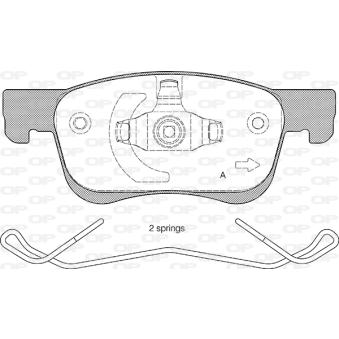 Jeu de 4 plaquettes de frein avant OPEN PARTS OEM 95517029