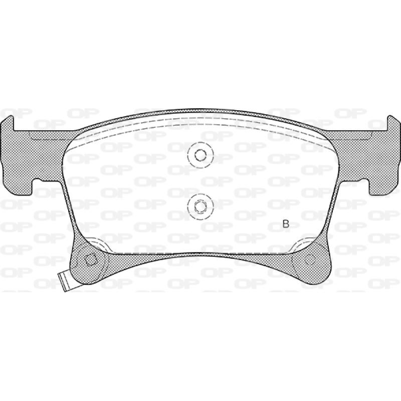 Jeu de 4 plaquettes de frein avant OPEN PARTS BPA1580.02 - Visuel 2
