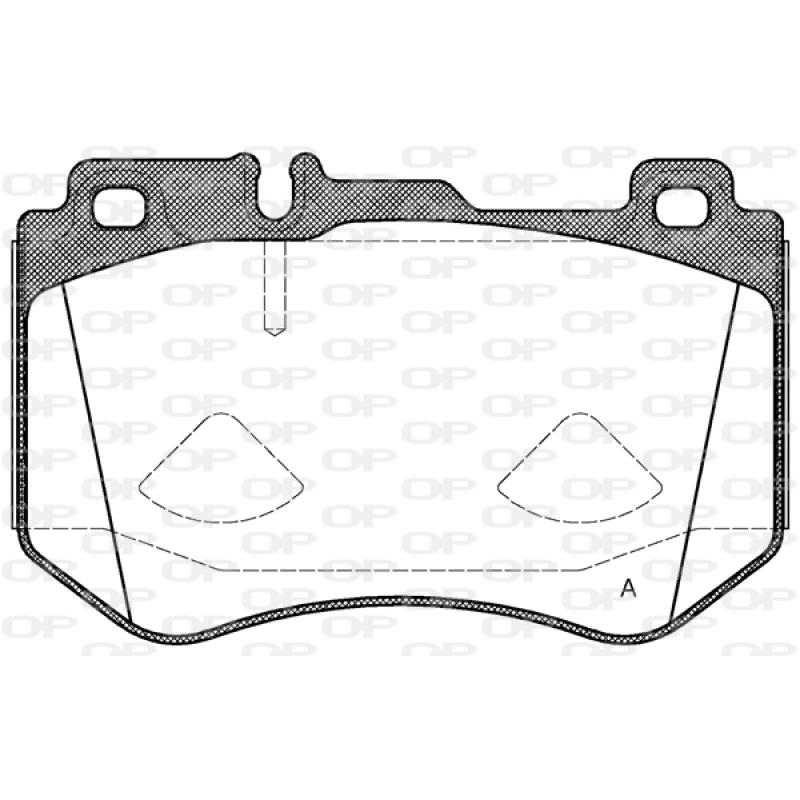 Jeu de 4 plaquettes de frein avant OPEN PARTS BPA1591.00 - Visuel 1