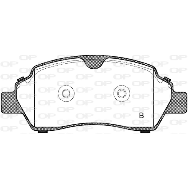 Jeu de 4 plaquettes de frein arrière OPEN PARTS BPA1605.00 - Visuel 2