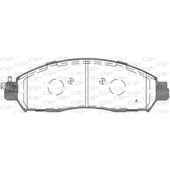 Jeu de 4 plaquettes de frein avant OPEN PARTS OEM D10605TA0A