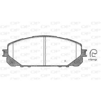 Jeu de 4 plaquettes de frein avant OPEN PARTS OEM 2AMV3327AA