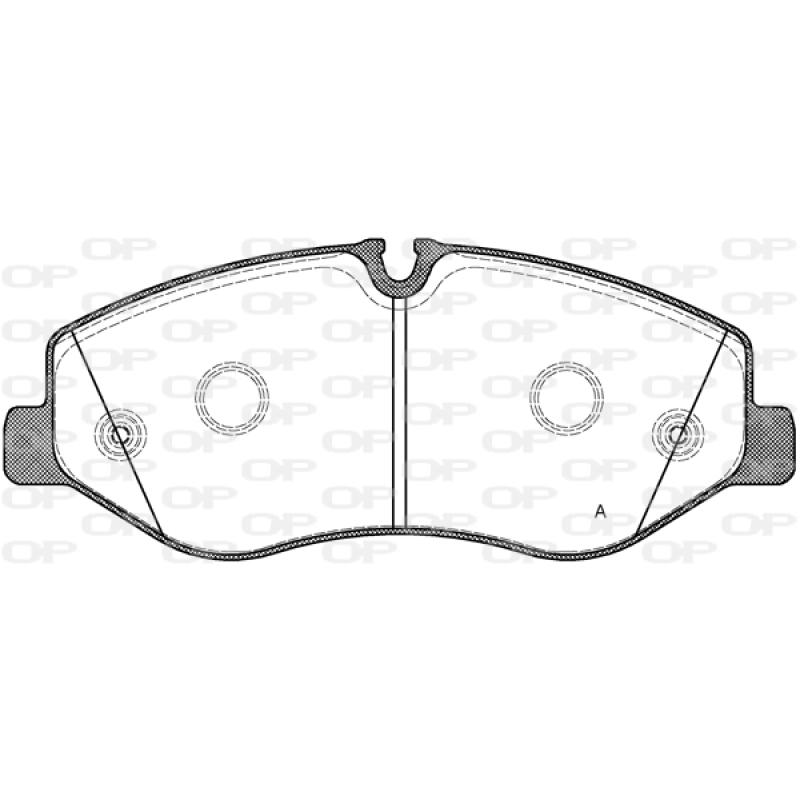 Jeu de 4 plaquettes de frein avant OPEN PARTS BPA1623.00 - Visuel 1