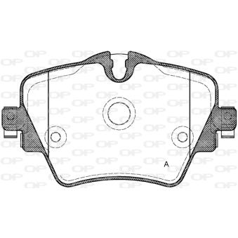 Jeu de 4 plaquettes de frein avant OPEN PARTS BPA1625.08 pour DACIA DUSTER Cooper S - 178cv