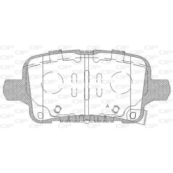 Jeu de 4 plaquettes de frein arrière OPEN PARTS [BPA1628.12]