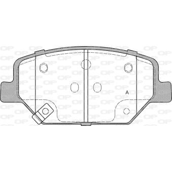 Jeu de 4 plaquettes de frein avant OPEN PARTS OEM 84120877 Jeu de 4 plaquettes de frein avant OPEN PARTS OEM 84120877