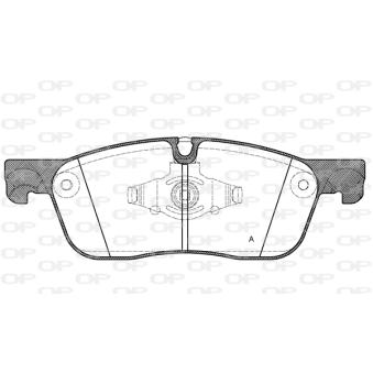 Jeu de 4 plaquettes de frein avant OPEN PARTS BPA1633.00 pour JAGUAR E-PACE 2.0 D200 MHEV AWD - 204cv