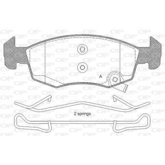 Jeu de 4 plaquettes de frein avant OPEN PARTS OEM 95524972