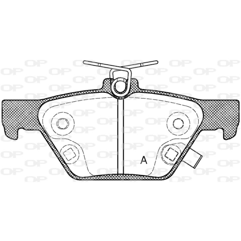 Jeu de 4 plaquettes de frein arrière OPEN PARTS BPA1638.02 - Visuel 1