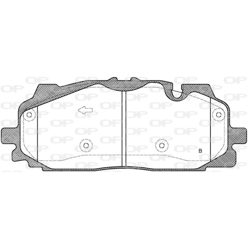 Jeu de 4 plaquettes de frein avant OPEN PARTS BPA1667.00 - Visuel 2