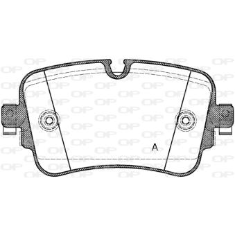 Jeu de 4 plaquettes de frein arrière OPEN PARTS [BPA1668.08]