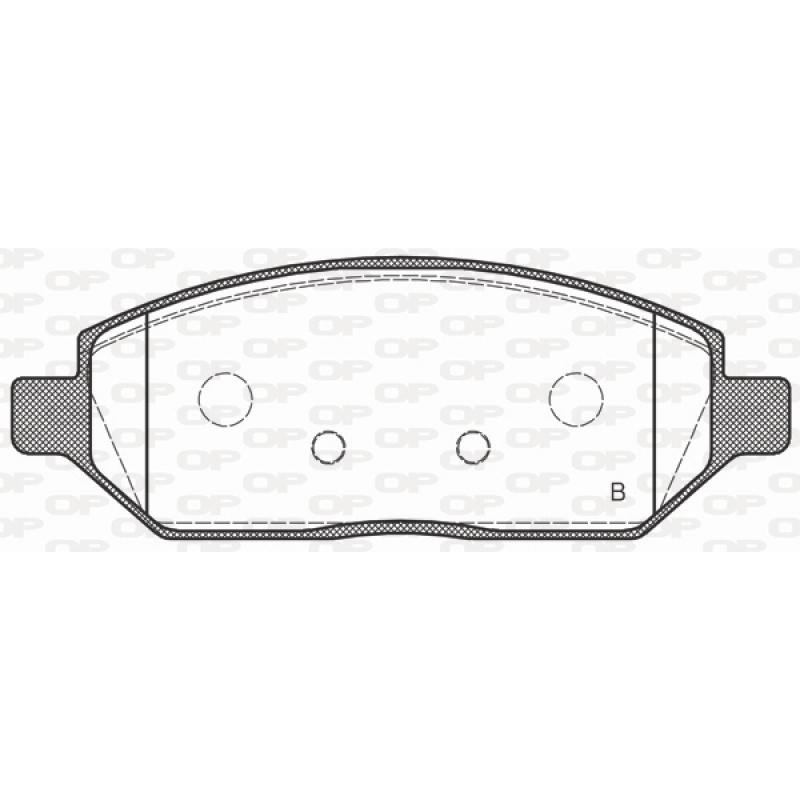 Jeu de 4 plaquettes de frein avant OPEN PARTS BPA1674.02 - Visuel 2
