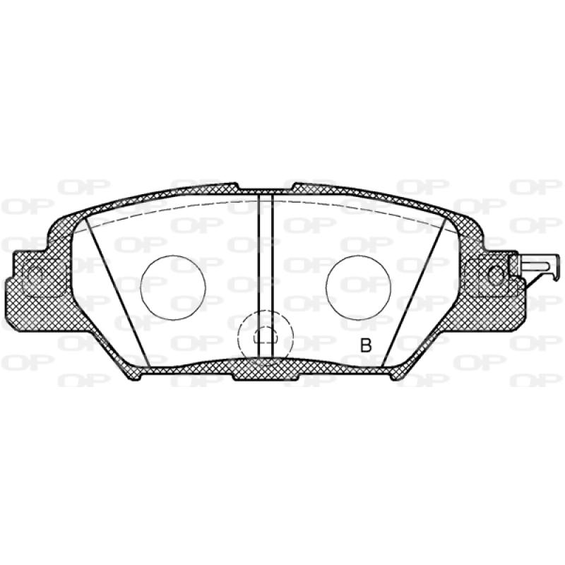 Jeu de 4 plaquettes de frein arrière OPEN PARTS BPA1677.00 - Visuel 2