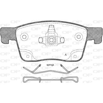 Jeu de 4 plaquettes de frein avant OPEN PARTS BPA1679.02 pour AUDI 50 1.6 CDTi - 110cv