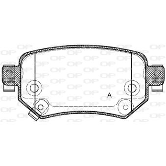 Jeu de 4 plaquettes de frein arrière OPEN PARTS OEM gdyl2643z