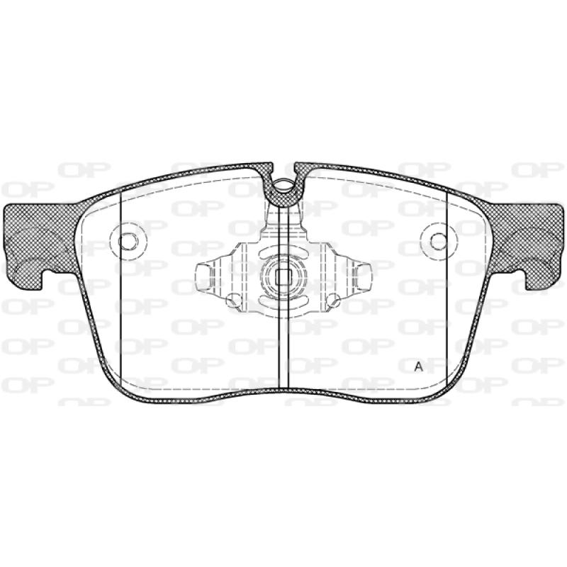 Jeu de 4 plaquettes de frein avant OPEN PARTS BPA1683.00 - Visuel 1