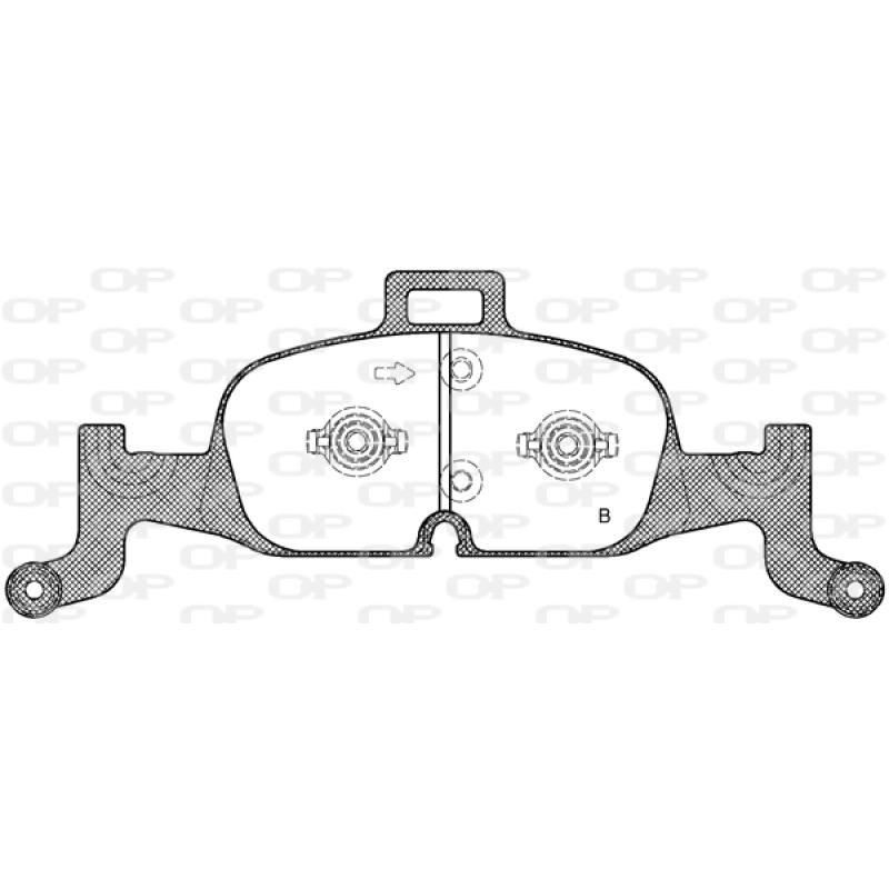 Jeu de 4 plaquettes de frein avant OPEN PARTS BPA1691.00 - Visuel 2