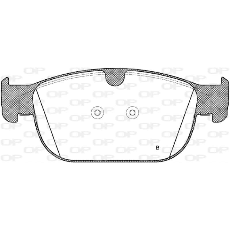 Jeu de 4 plaquettes de frein avant OPEN PARTS BPA1696.00 - Visuel 2