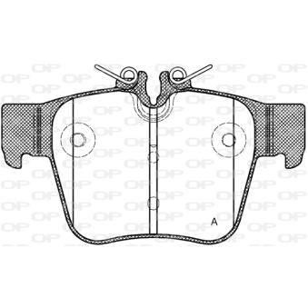 Jeu de 4 plaquettes de frein arrière OPEN PARTS [BPA1697.00]