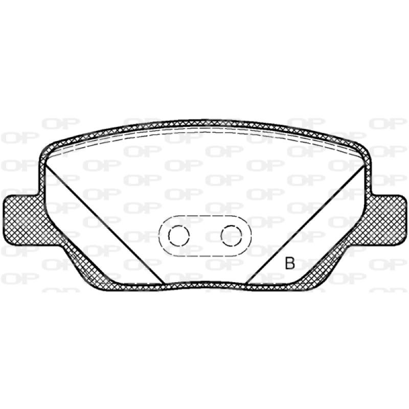 Jeu de 4 plaquettes de frein arrière OPEN PARTS BPA1700.02 - Visuel 2