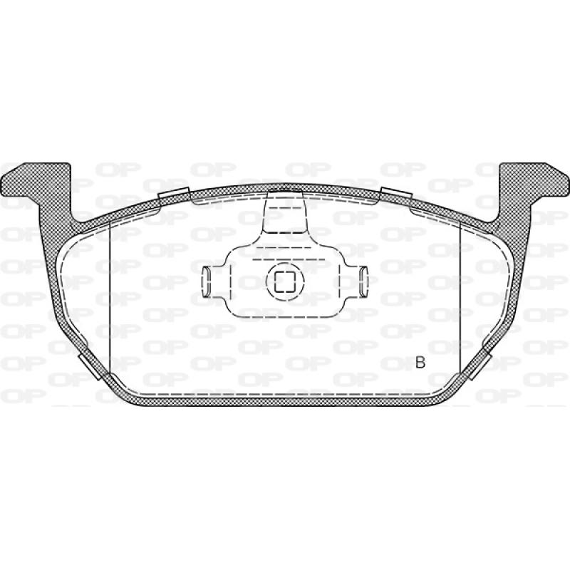 Jeu de 4 plaquettes de frein avant OPEN PARTS BPA1710.00 - Visuel 2