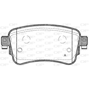 Jeu de 4 plaquettes de frein arrière OPEN PARTS [BPA1720.00]