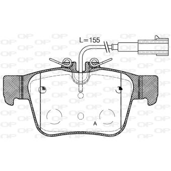 Jeu de 4 plaquettes de frein arrière OPEN PARTS OEM 77369186