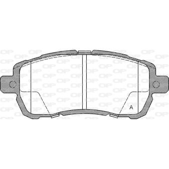Jeu de 4 plaquettes de frein avant OPEN PARTS OEM G1B52001AA