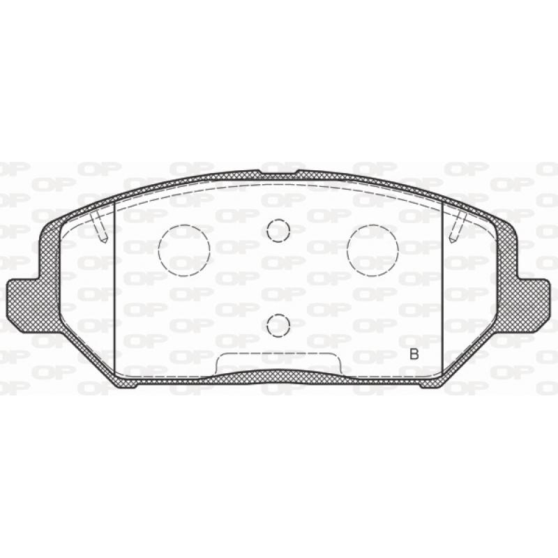 Jeu de 4 plaquettes de frein avant OPEN PARTS BPA1783.02 - Visuel 2