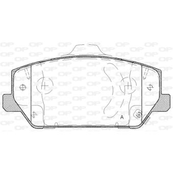 Jeu de 4 plaquettes de frein avant OPEN PARTS OEM 58101G8A30