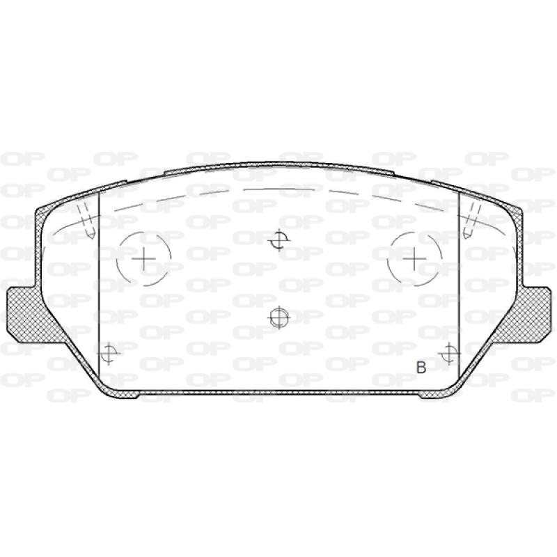 Jeu de 4 plaquettes de frein avant OPEN PARTS BPA1809.02 - Visuel 1
