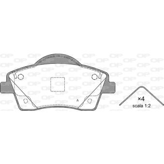 Jeu de 4 plaquettes de frein avant OPEN PARTS [BPA1818.00]