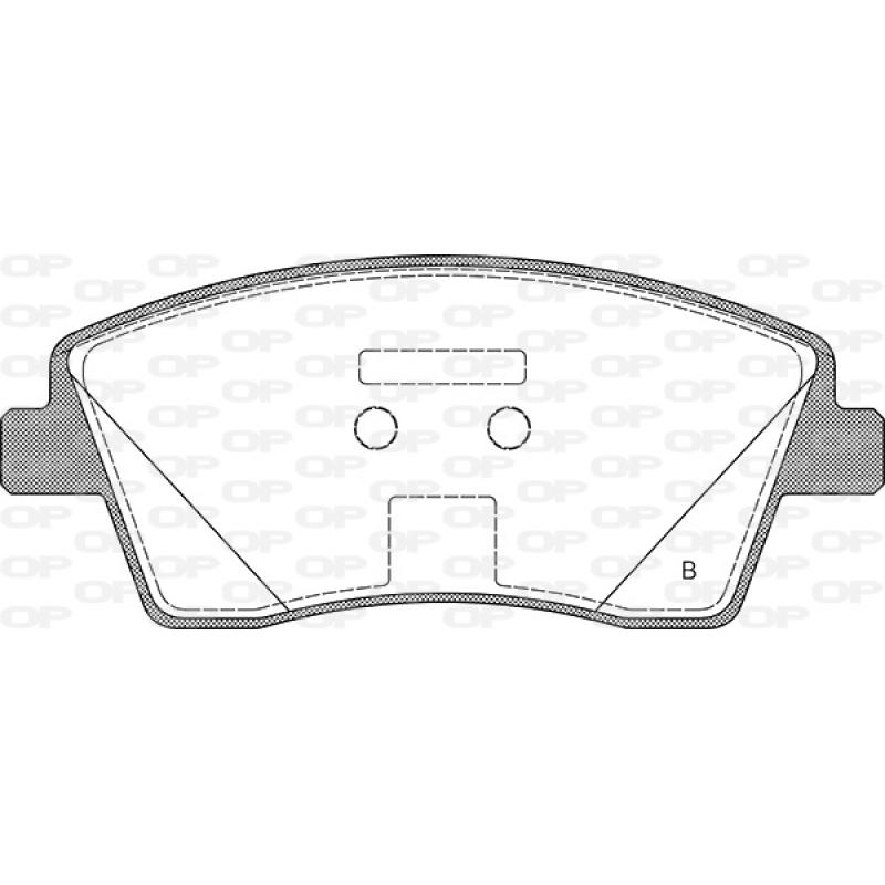 Jeu de 4 plaquettes de frein avant OPEN PARTS BPA1818.00 - Visuel 1