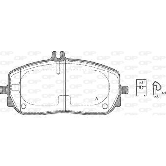 Jeu de 4 plaquettes de frein avant OPEN PARTS [BPA1826.00]