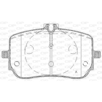 Jeu de 4 plaquettes de frein avant OPEN PARTS OEM 0004207100
