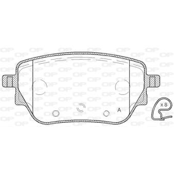 Jeu de 4 plaquettes de frein arrière OPEN PARTS BPA1838.00 pour MERCEDES-BENZ GLA GLA 200 d - 150cv