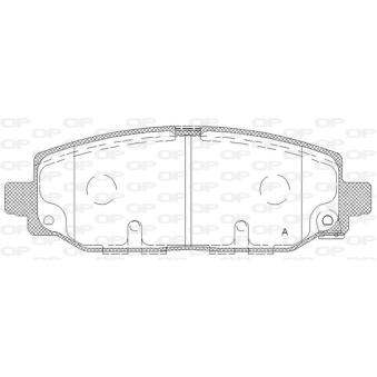 Jeu de 4 plaquettes de frein arrière OPEN PARTS OEM 68386838AC