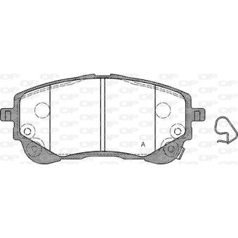 Jeu de 4 plaquettes de frein avant OPEN PARTS [BPA1858.02]