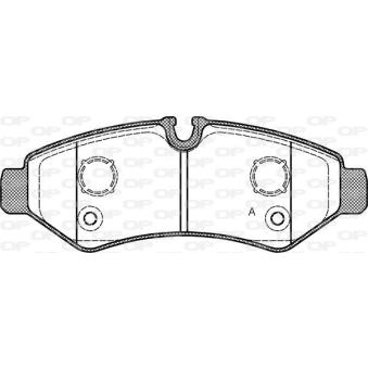 Jeu de 4 plaquettes de frein arrière OPEN PARTS [BPA1867.00]