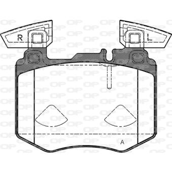 Jeu de 4 plaquettes de frein avant OPEN PARTS OEM 0004208103