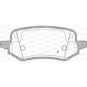 Jeu de 4 plaquettes de frein arrière OPEN PARTS [BPA1886.00]