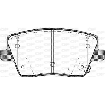 Jeu de 4 plaquettes de frein arrière OPEN PARTS OEM 58302S0A30