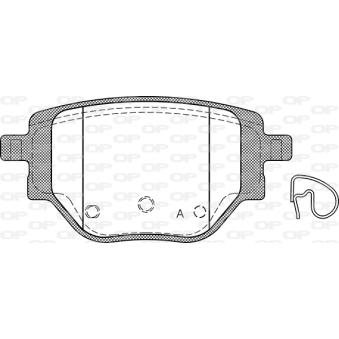 Jeu de 4 plaquettes de frein arrière OPEN PARTS BPA1905.00 pour CITROEN C4 BLUEHDI 110 - 110cv