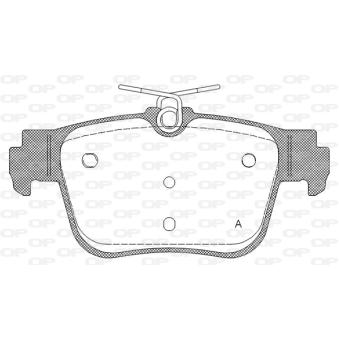 Jeu de 4 plaquettes de frein arrière OPEN PARTS OEM 8Y0698451B
