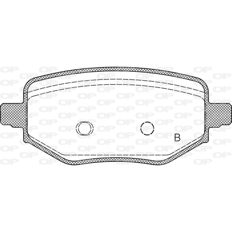 Jeu de 4 plaquettes de frein arrière OPEN PARTS BPA1952.00 - Visuel 1