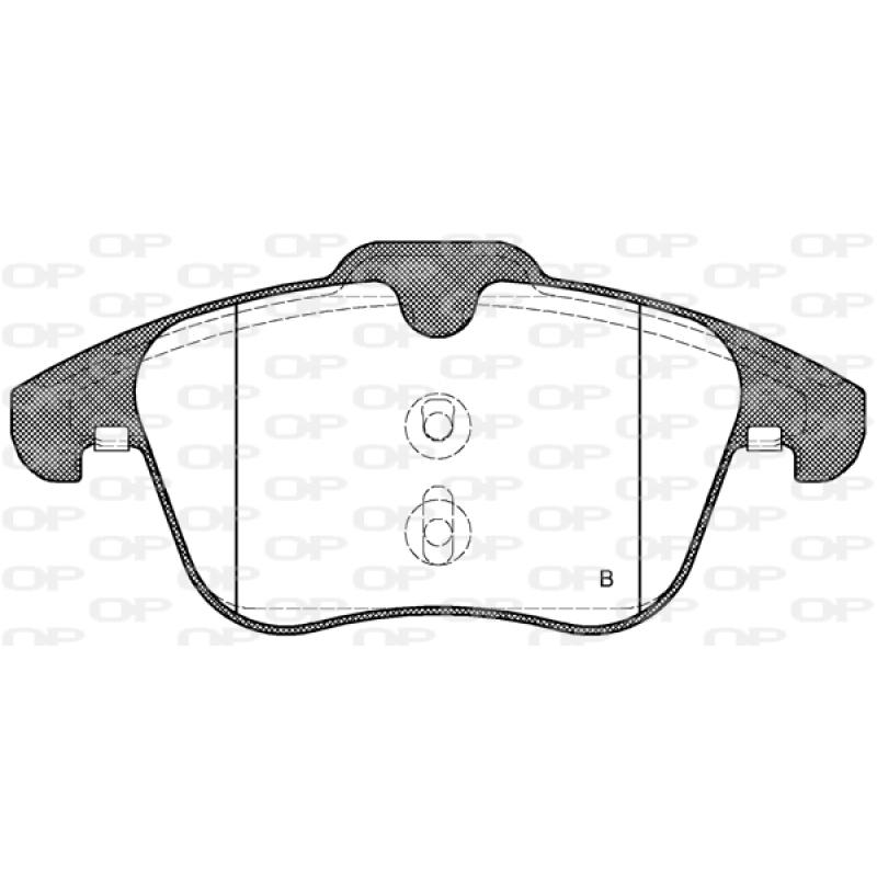 Jeu de 4 plaquettes de frein avant OPEN PARTS BPE1219.00 - Visuel 1