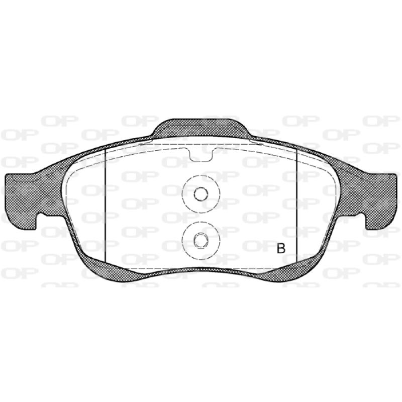 Jeu de 4 plaquettes de frein avant OPEN PARTS BPE1248.00 - Visuel 1